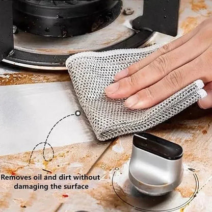 Wire Dishcloth Rags For Kitchen Scrubber Metal Steel