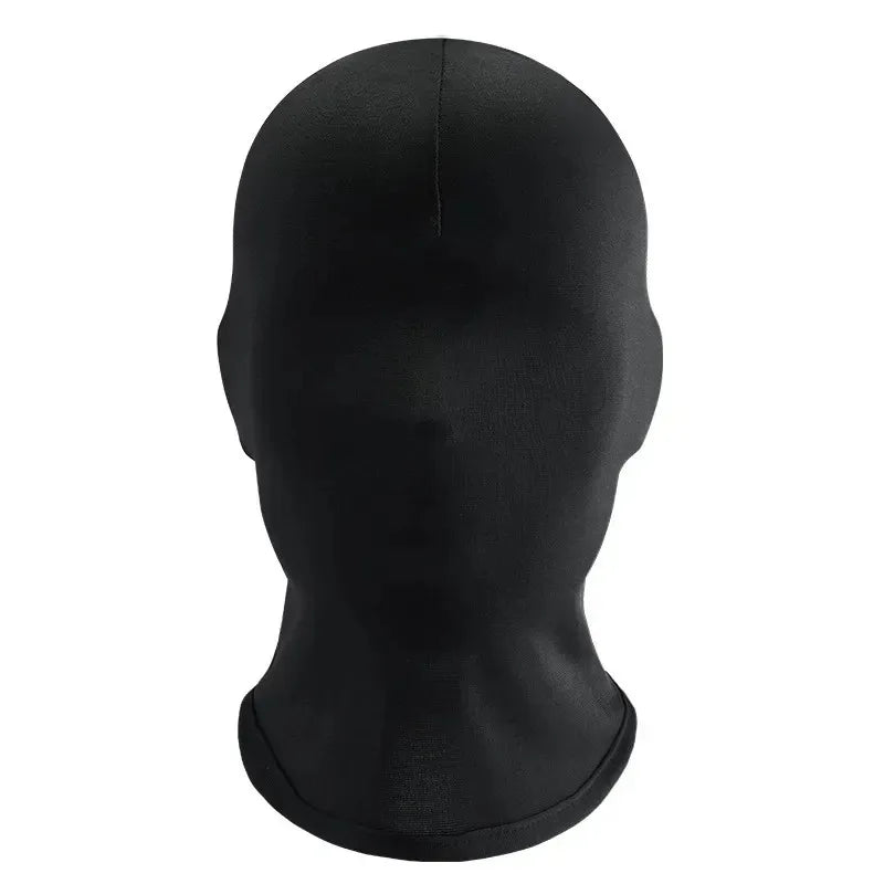 Black Full Face No Hole Cover Hat Women Men   Cs Balaclava Cap Sun Uv Protection Bike Motorcycle Multi-Hole Ski Mask