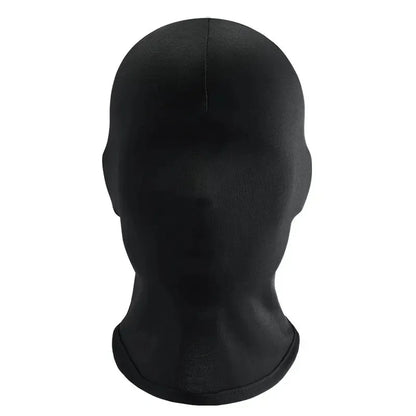Black Full Face No Hole Cover Hat Women Men   Cs Balaclava Cap Sun Uv Protection Bike Motorcycle Multi-Hole Ski Mask