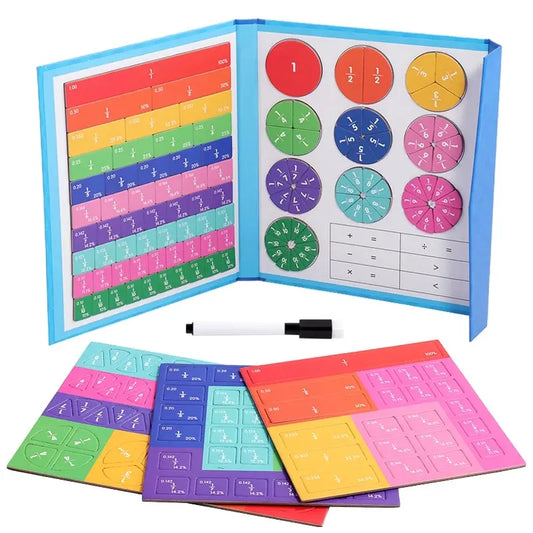 Magnetic Fraction Puzzle Set Montessori Math Teaching Aid