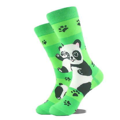 Novelty Dinosaur Crew Skateboard Socks Funny Men