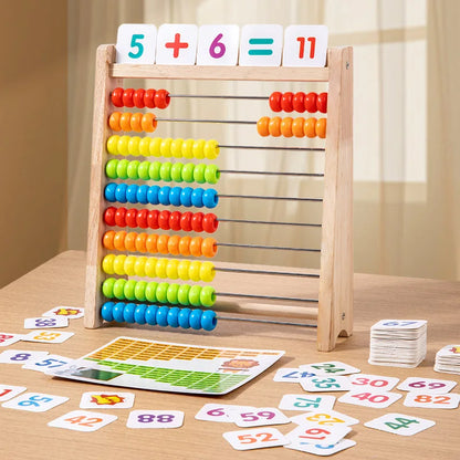 Wooden 100 Beads Abacus Toy Preschool Math Counting Rack