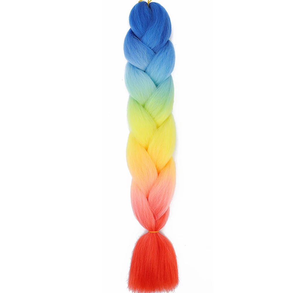 24 Inch Jumbo Braiding Hair Synthetic Afro Ombre Extensions