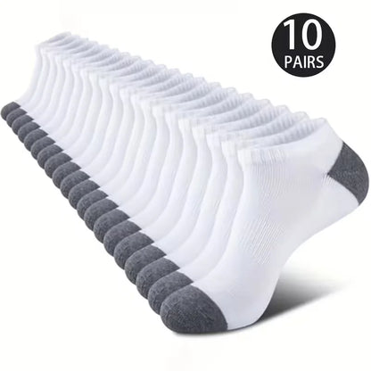 Unisex Comfort Fit Ankle Socks Breathable Low Cut 5 Pack