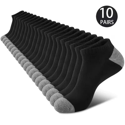 Unisex Comfort Fit Ankle Socks Breathable Low Cut 5 Pack