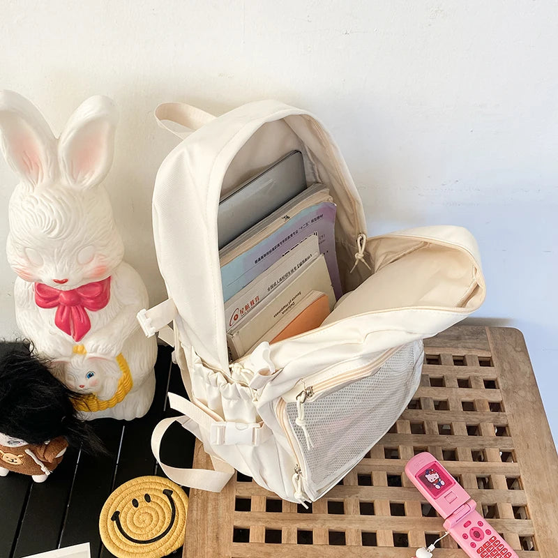 Japanese Style Transparent Ita Bag Backpack College Student Daypack