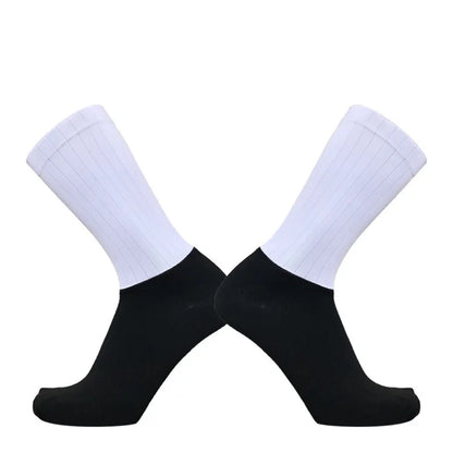 2026 New Socks Aero Anti Slip Silicone Summer Whiteline Cycling Socks Men Bicycle Sport Running Bike Socks Calcetines Ciclismo