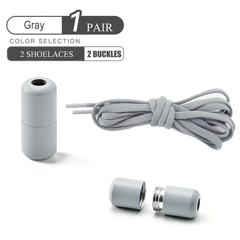 Elastic No Tie Shoelaces Semicircle Lazy Metal Lock Laces