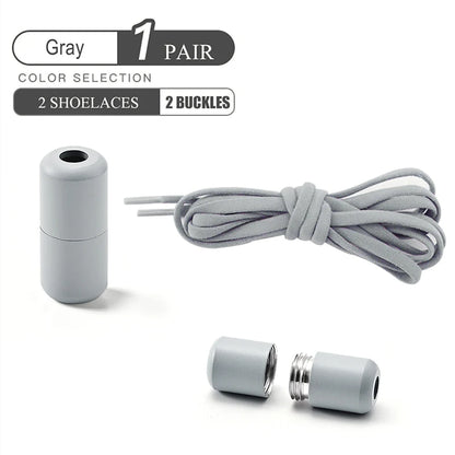 Elastic No Tie Shoelaces Semicircle Lazy Metal Lock Laces