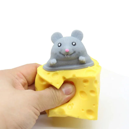 Cheese Mouse Cup Decompression Squeeze Toys Stress Relief