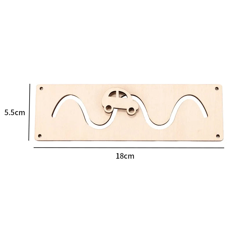 Wooden Busy Board Accessories Life Skills Training Board