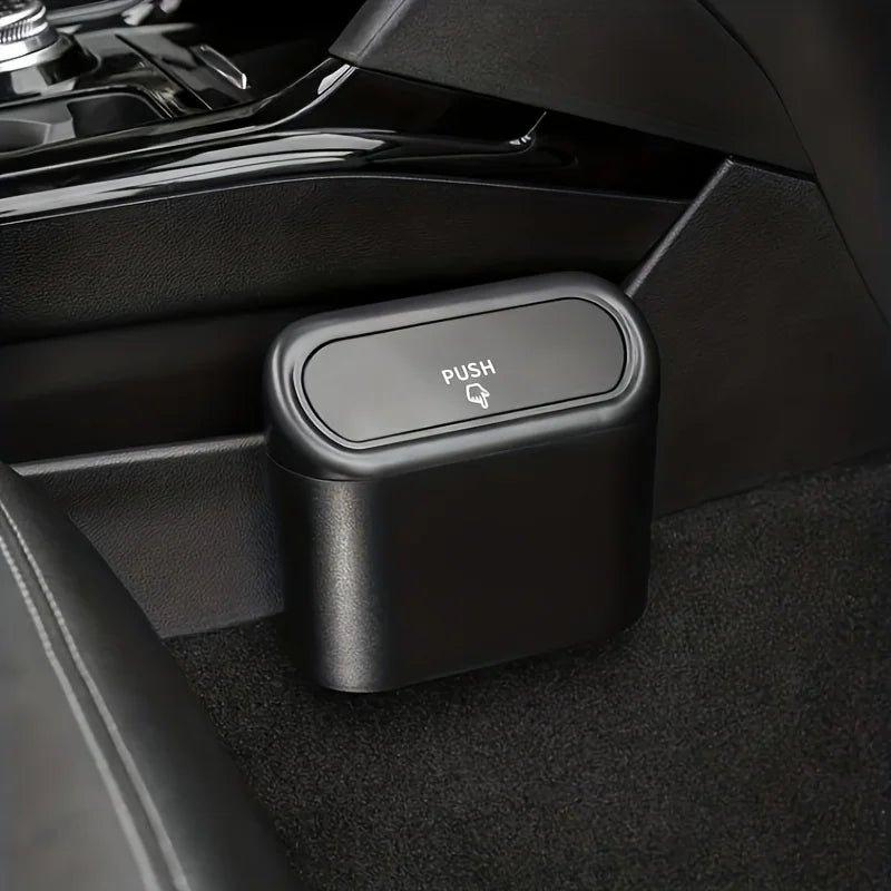 Mini Car Trash Can Pressing Type Vehicle Garbage Bin