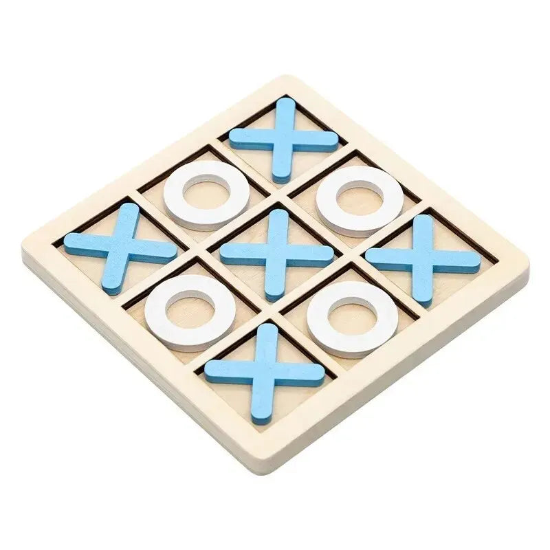 Wooden Tic Tac Toe Game Mini Educational Chess Toy