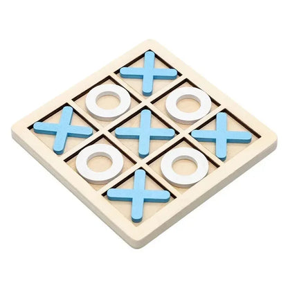 Wooden Tic Tac Toe Game Mini Educational Chess Toy
