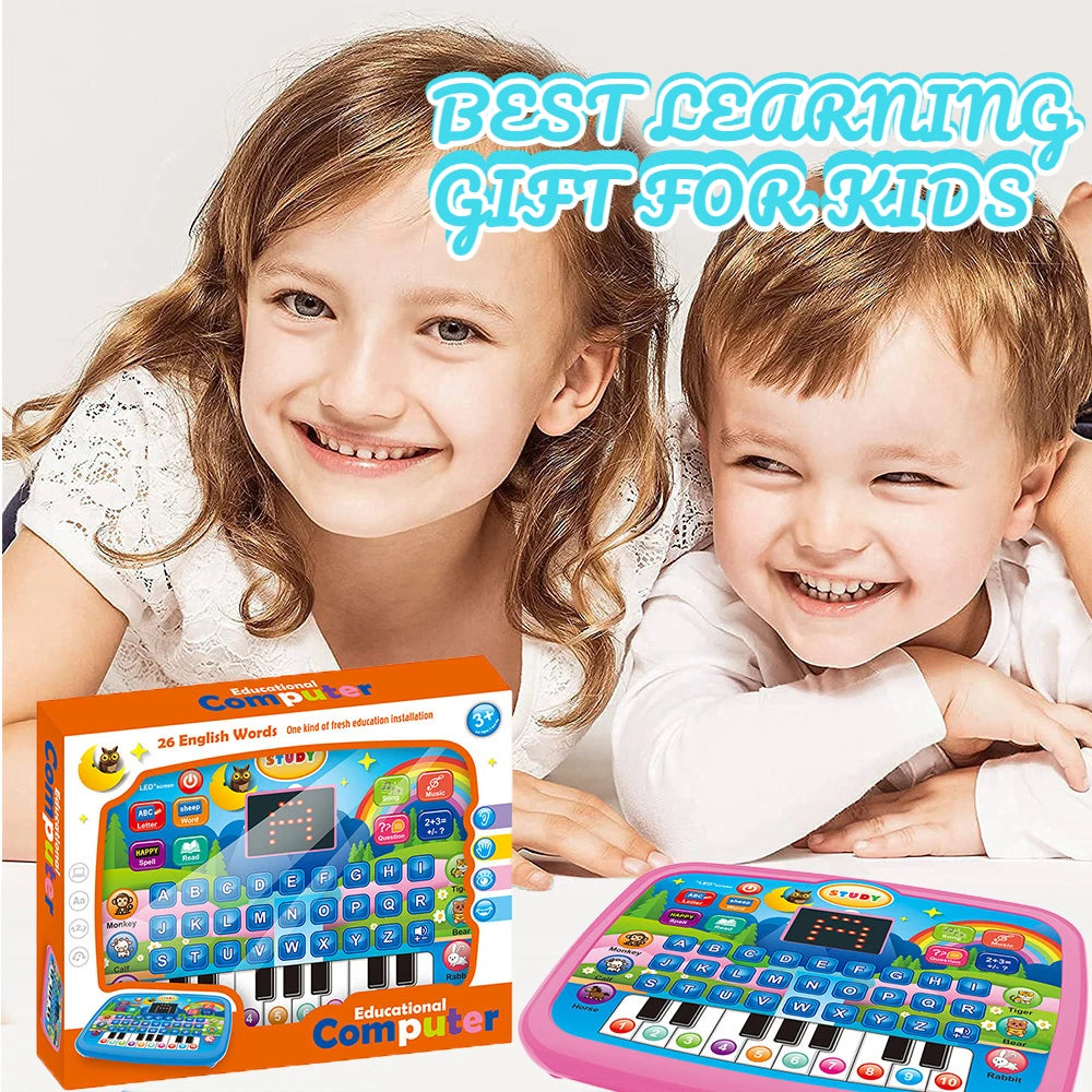 Kids Educational Tablet Toy Literacy Math Electronic Keyboard