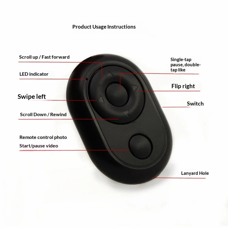 Phone Bluetooth Remote for iPhone Xiaomi IOS Android Phone Universal Remote Control Selfie Stick Bluetooth Camera Controller