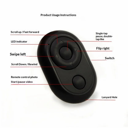 Phone Bluetooth Remote for iPhone Xiaomi IOS Android Phone Universal Remote Control Selfie Stick Bluetooth Camera Controller