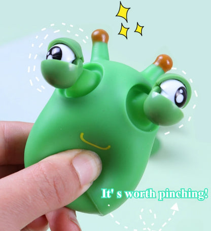 Novelty Green Worm Squeeze Toy Eye Pop Fidget Sensory