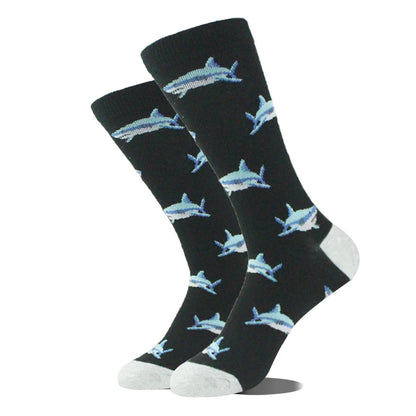 Novelty Dinosaur Crew Skateboard Socks Funny Men
