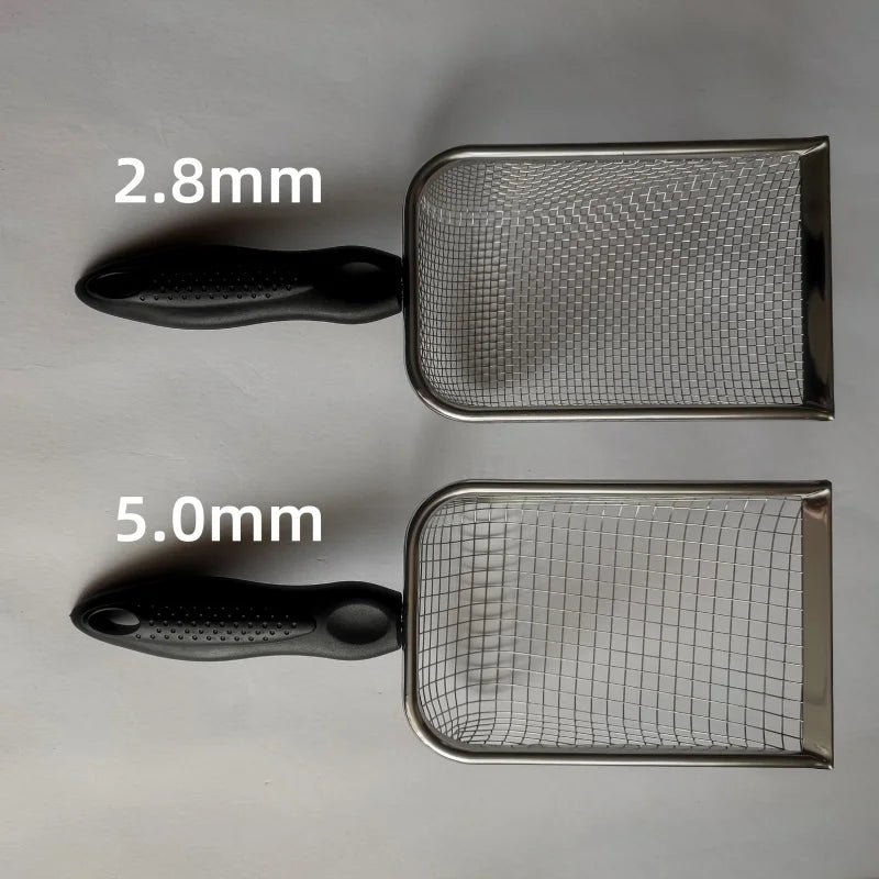 Stainless Steel Cat Litter Scoop Fine Mesh Substrate Sifter