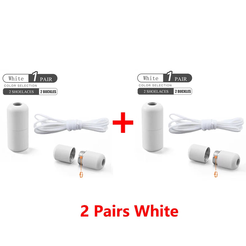 Elastic No Tie Shoelaces Semicircle Lazy Metal Lock Laces