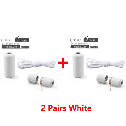 Elastic No Tie Shoelaces Semicircle Lazy Metal Lock Laces