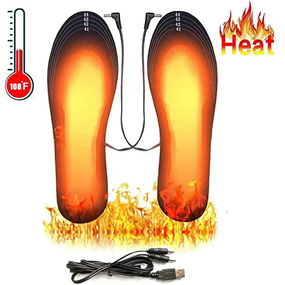 USB Heated Shoe Insoles Electrically Thermal Feet Warmers