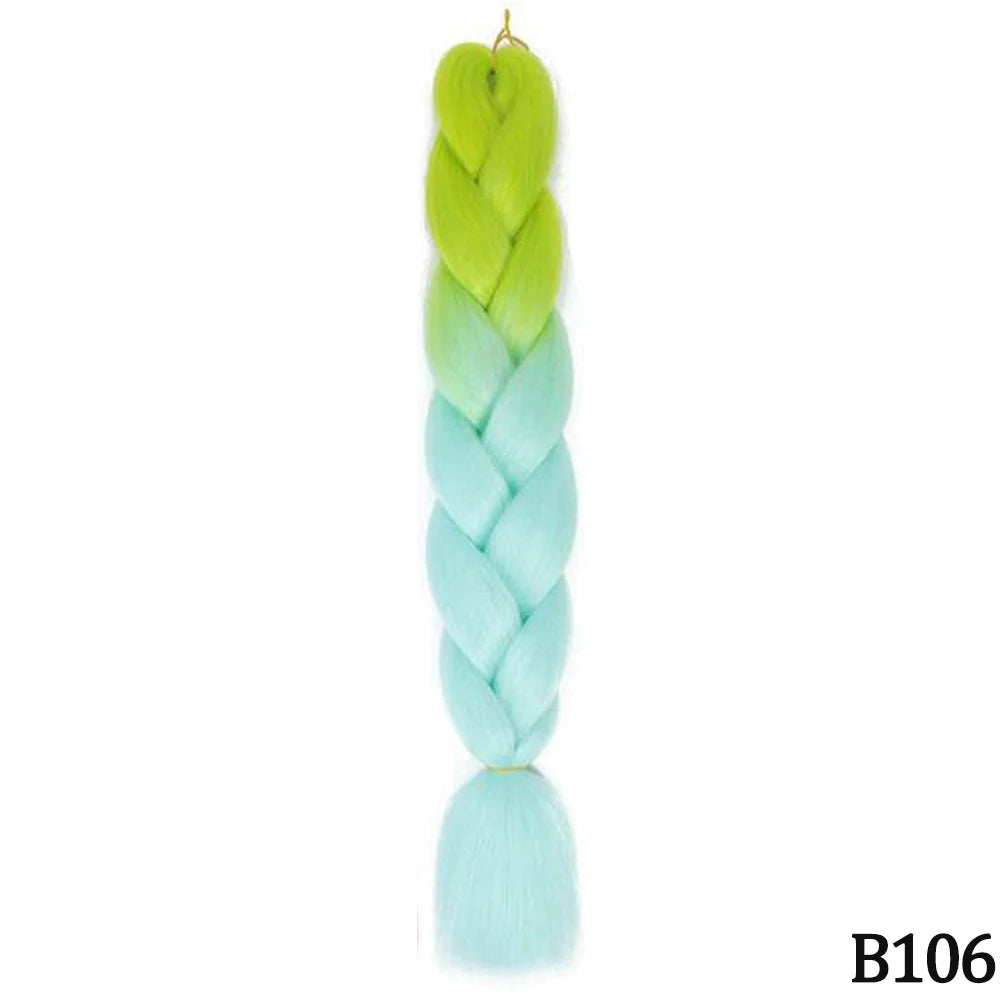 24 Inch Jumbo Braiding Hair Synthetic Afro Ombre Extensions