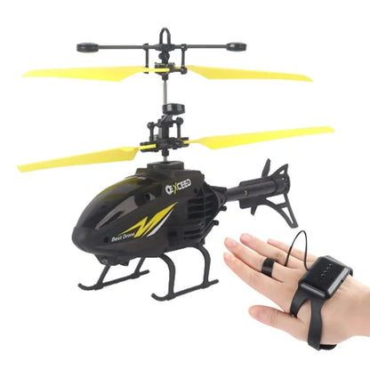 Watch Controlled Induction Aircraft Hand Control RC Helicopter