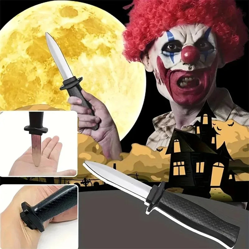 Retractable Fake Knife Magic Trick & Halloween Prank Prop