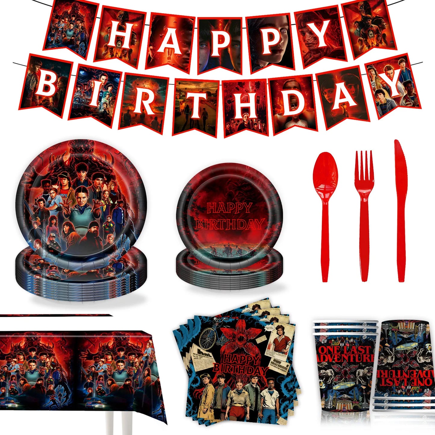 Birthday Party Supplies Set Disposable Tableware Decor