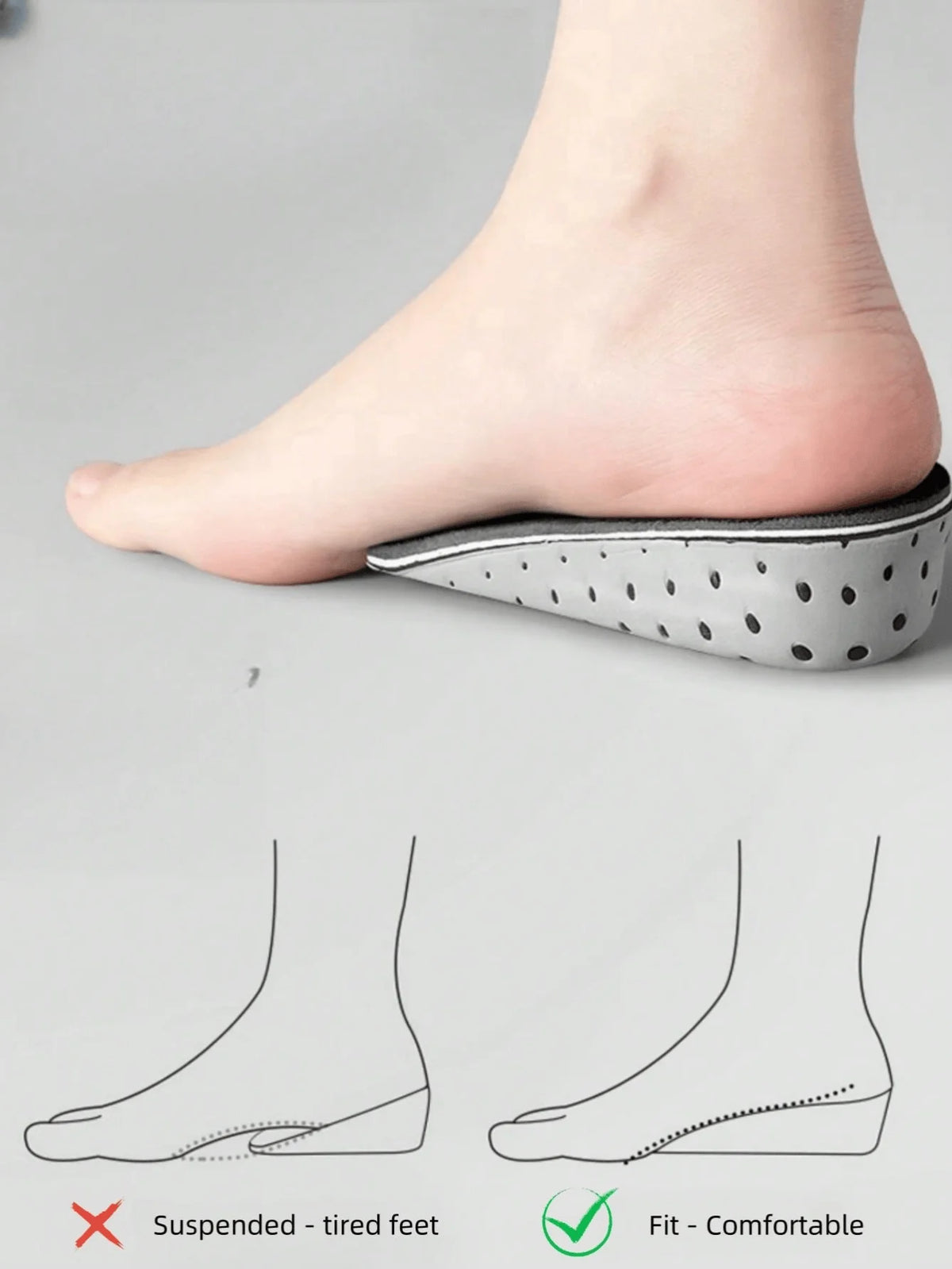 Invisible Height Increase Insoles EVA Memory Foam Heel Lifts