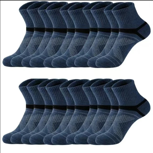 Men's Socks Hiking Black Sports Basketball Running 3 Pairs