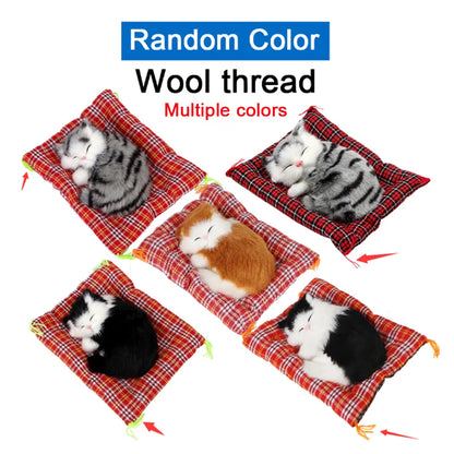 Simulation Sleeping Cat Dashboard Decoration Plush Ornament