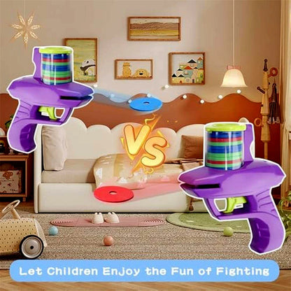 Foam Disc Launcher Gun Toy Flying Disc Shooting Set