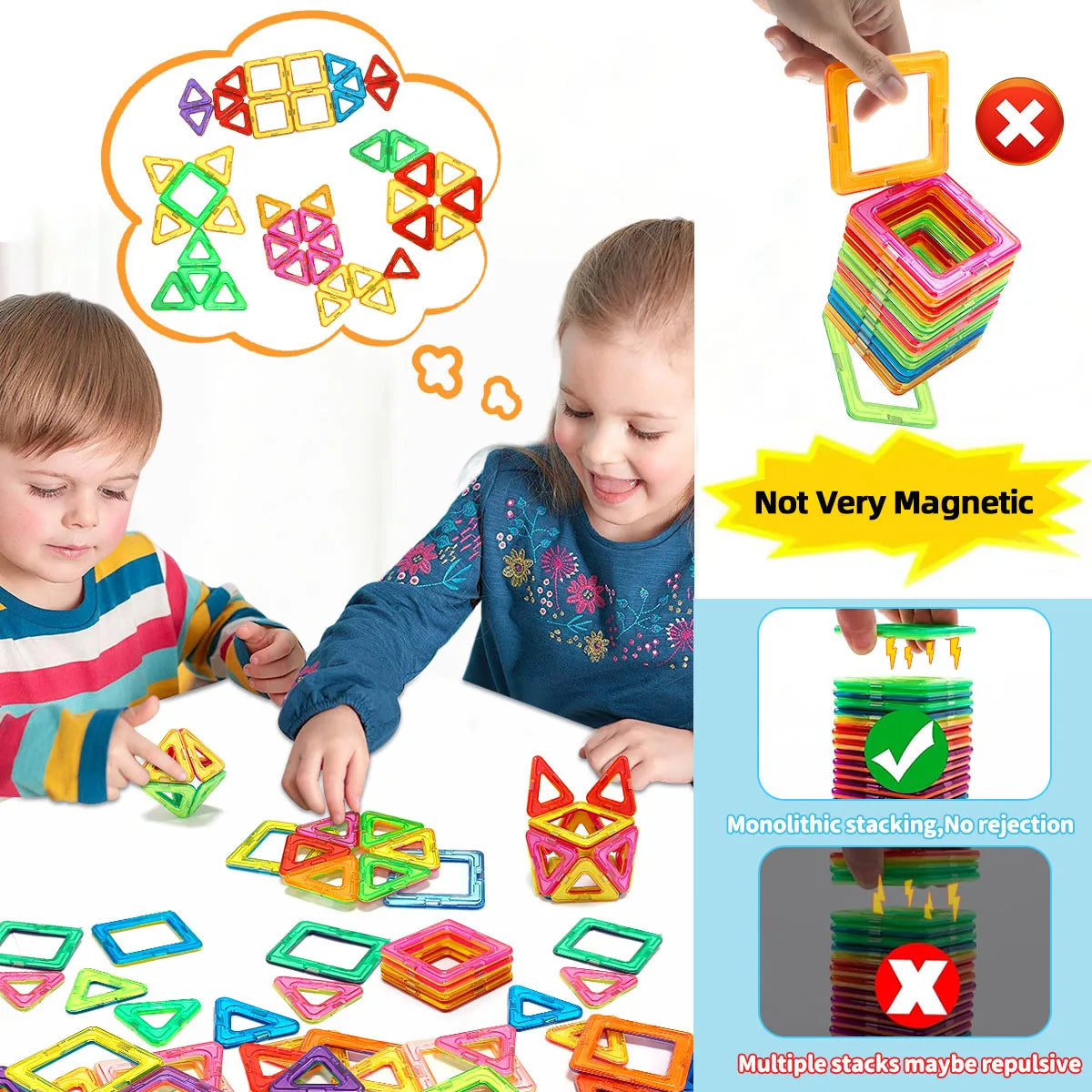 Magnetic Building Blocks Set STEM Magnet Construction Toys