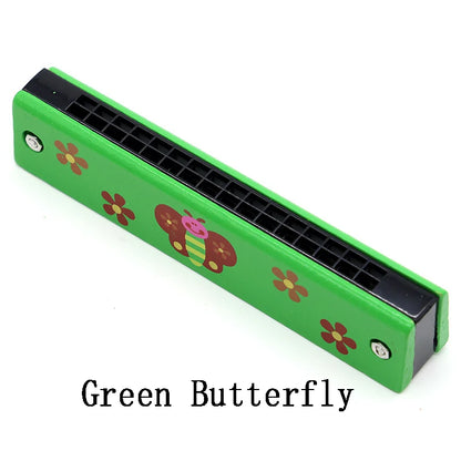 Children Wooden Harmonica Toy Beginner Music Instrument