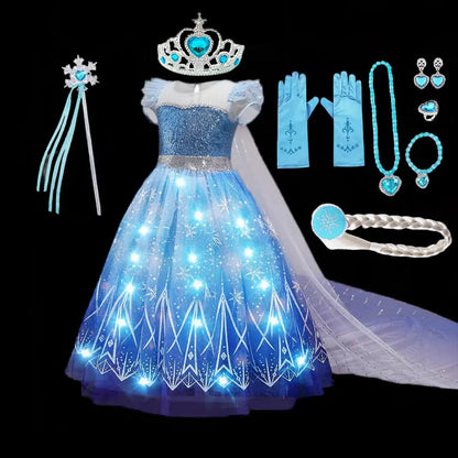Light Up Princess Halloween Glowing Dress LED Party Gown