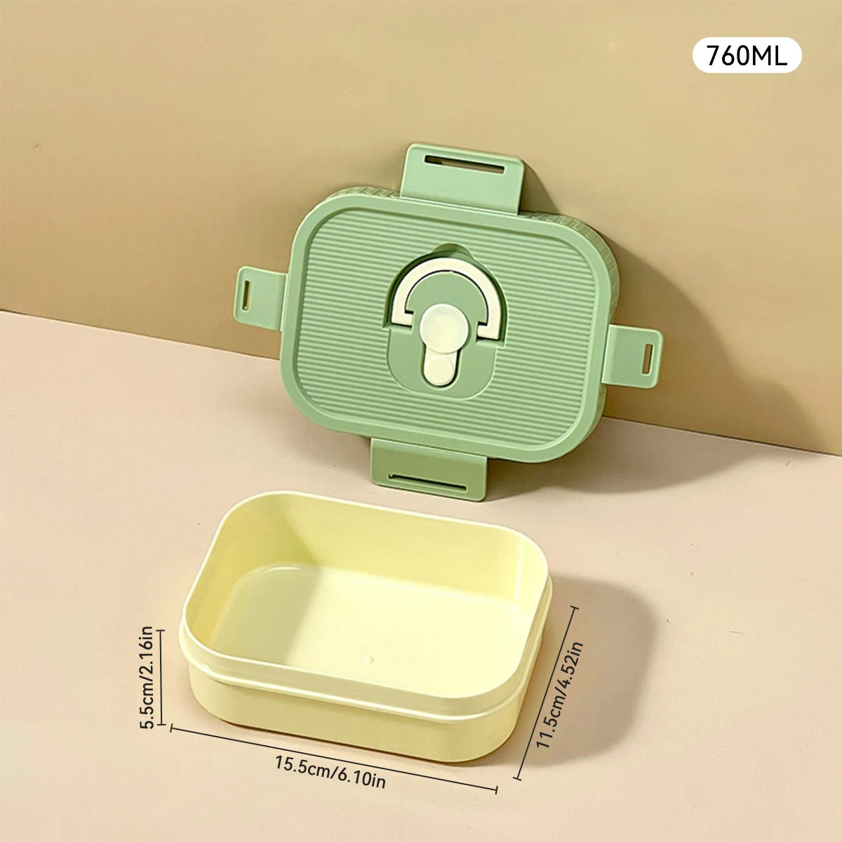 WORTHBUY Portable Plastic Lunch Box With Compartment Microwave Safe Fruit Salad Lunch Container Kid Student Leak-proof Bento Box