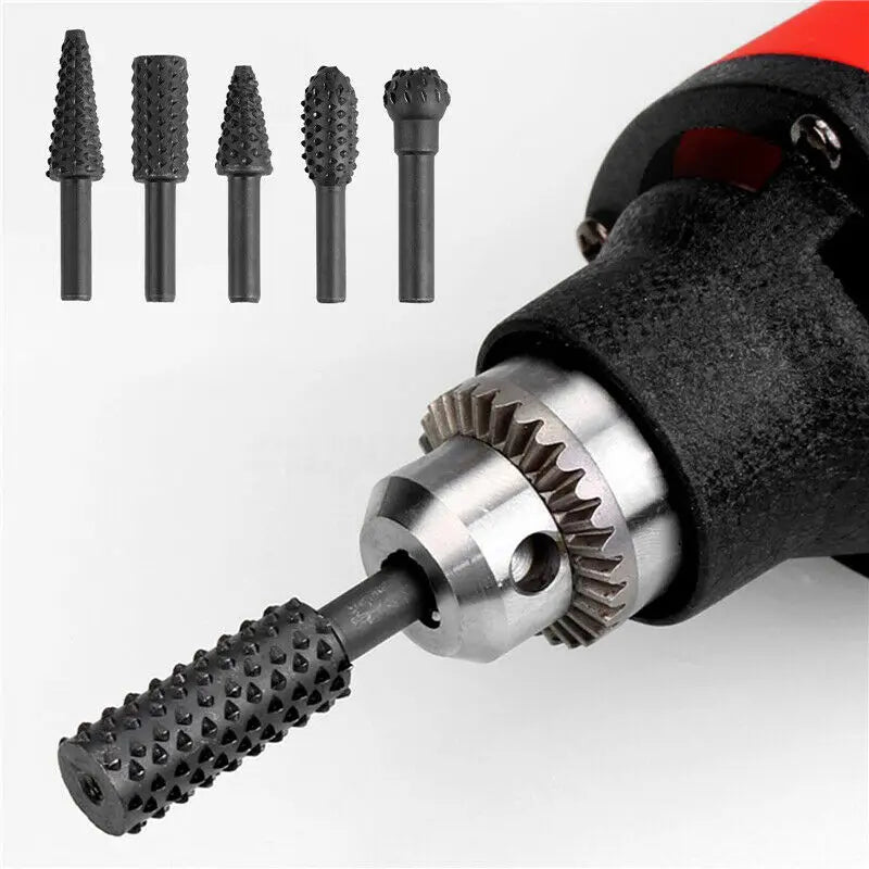Wood Carving Rotary Burr Set 1/4 Shank Woodworking Bits