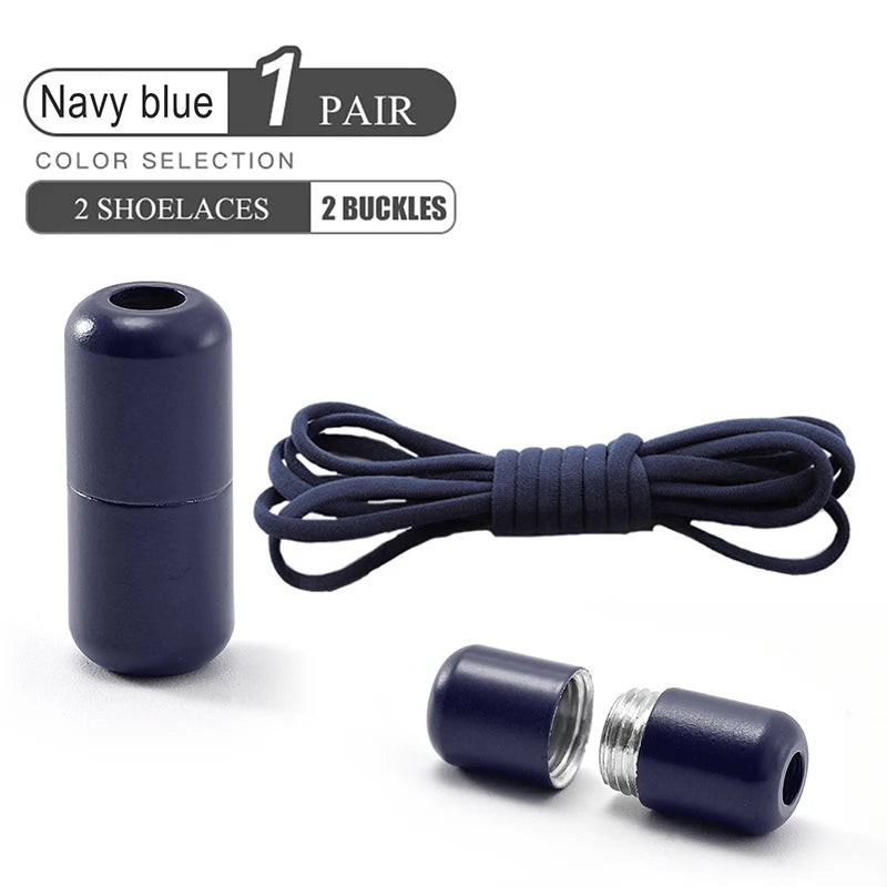 Elastic No Tie Shoelaces Semicircle Lazy Metal Lock Laces