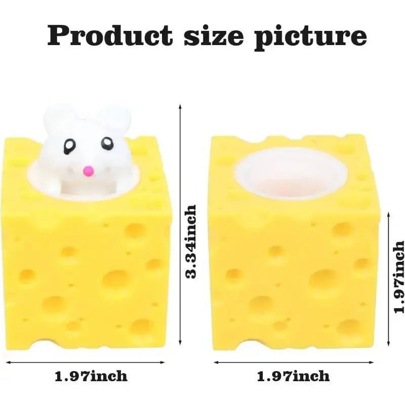 Cheese Mouse Cup Decompression Squeeze Toys Stress Relief