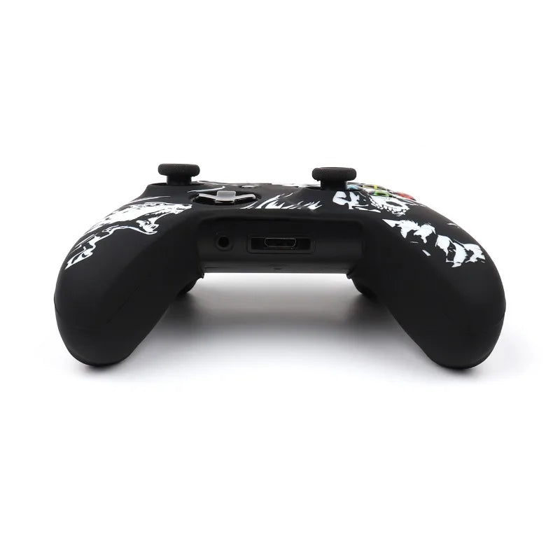 Laser Carving Soft Silicone Cover For Xbox One S Controller Skin Case Gamepad Joystick Accessories for Xbox One X