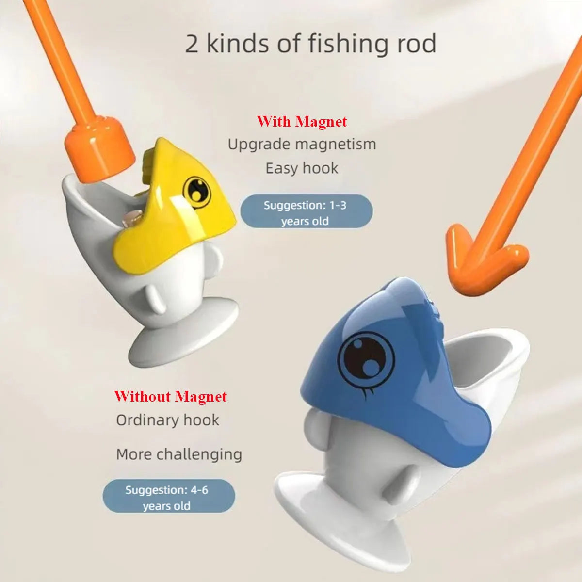 Magnetic Fishing Toy Set Dinosaur Fishing Game for Toddlers