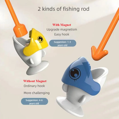 Magnetic Fishing Toy Set Dinosaur Fishing Game for Toddlers