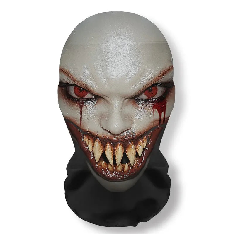 Halloween Ghost Face 3D Mask Balaclava Full Face Elastic Mesh Breathable Skull Headcovers Horror Party Halloween Cosplay Props