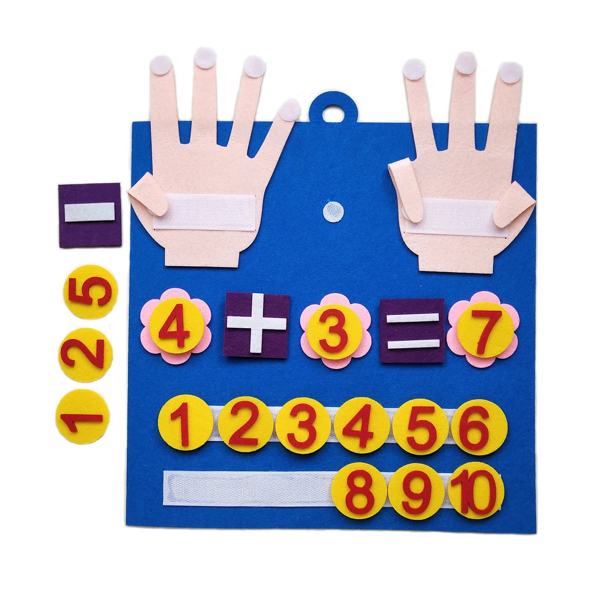 Felt Finger Numbers Math Toy - Toddler Counting Game