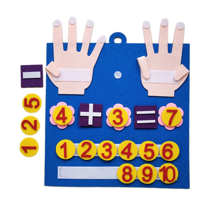 Felt Finger Numbers Math Toy - Toddler Counting Game