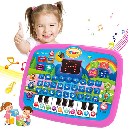 Kids Educational Tablet Toy Literacy Math Electronic Keyboard