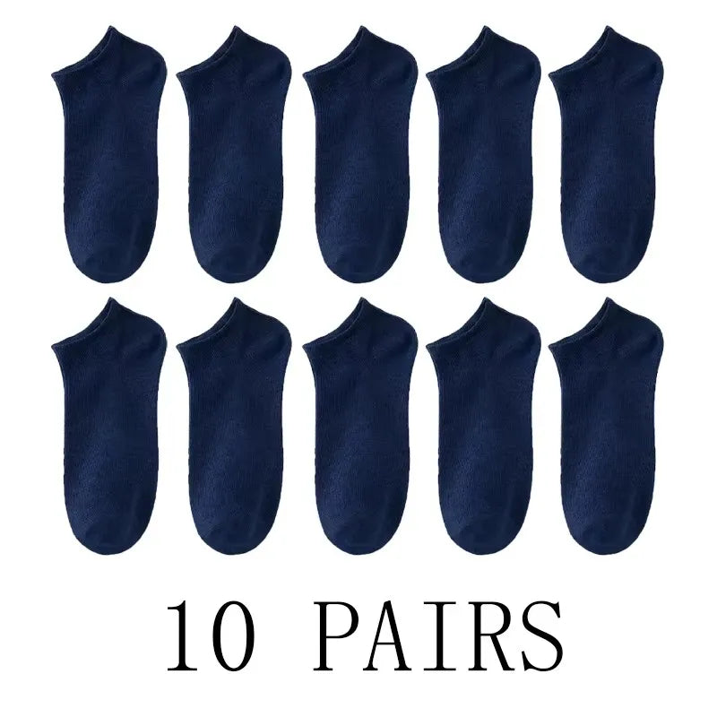 Unisex Comfort Fit Ankle Socks Breathable Low Cut 5 Pack
